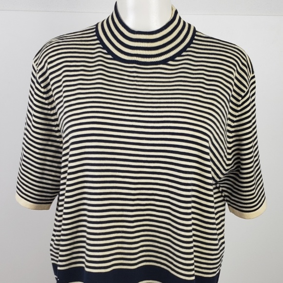 Worthington Sweater size 1X Blue Stripe - Picture 1 of 7